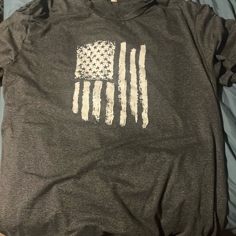 Gray short sleeve shirt new work once
